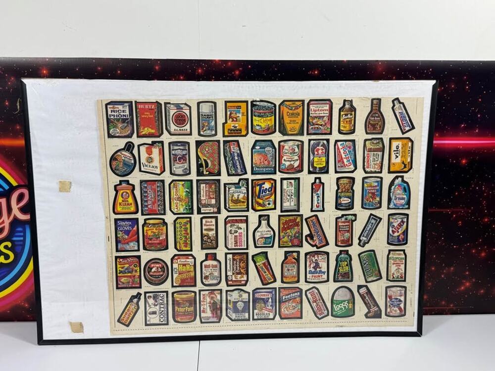 Original 1979 Topps Wacky Packages Cards Uncut Sheet Vintage Display 66 Labels